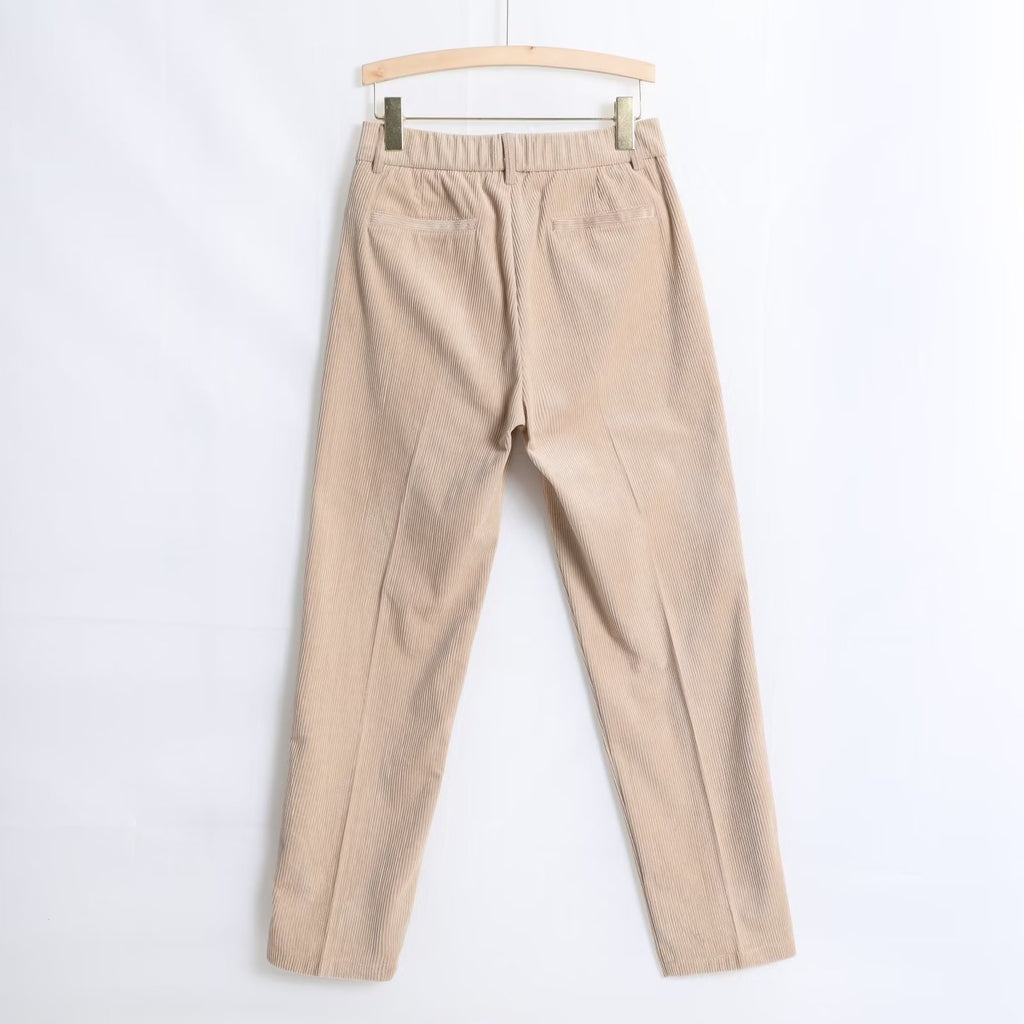 All-match Stretch Draping Suit Pants Straight Ankle Length Cargo Pants