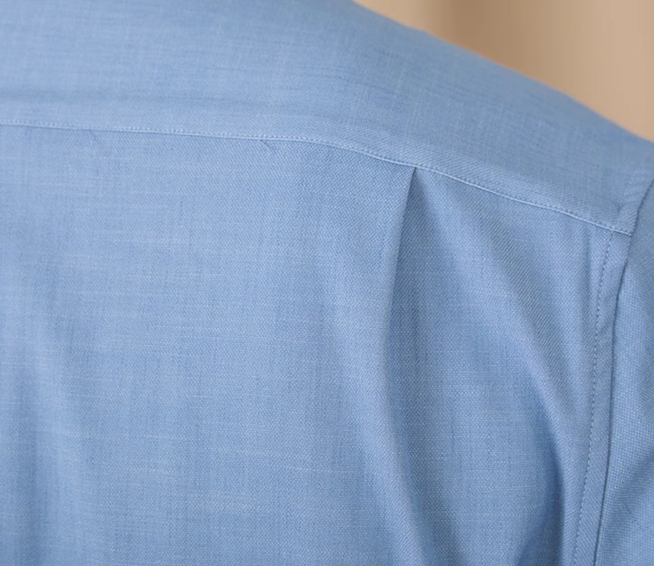 British Men Draping Anti-wrinkle One-piece Collar Casual Long-sleeved Shirt