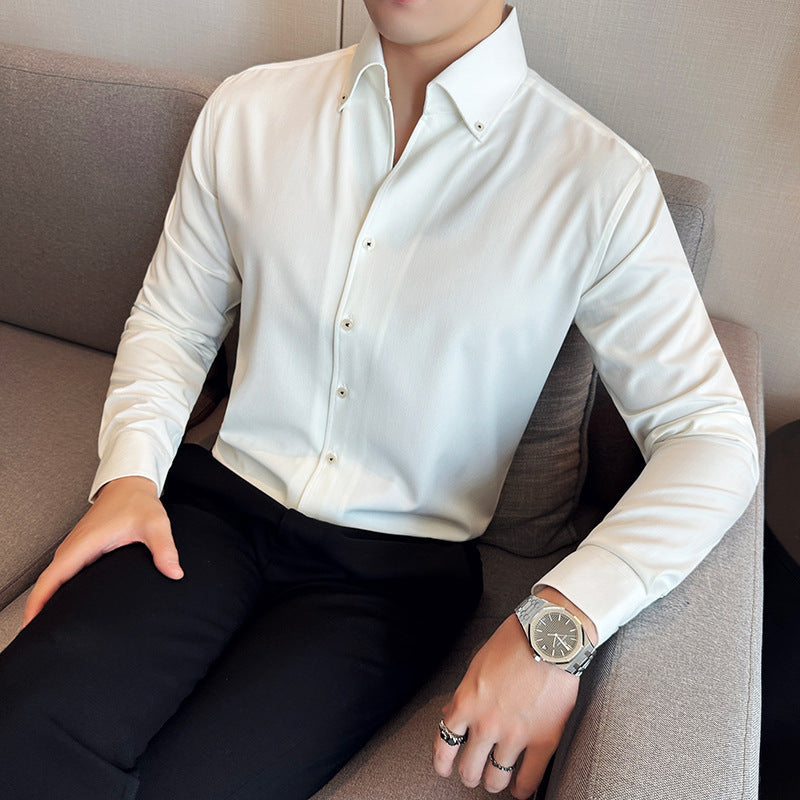 Men's Long-sleeved Denim Shirt