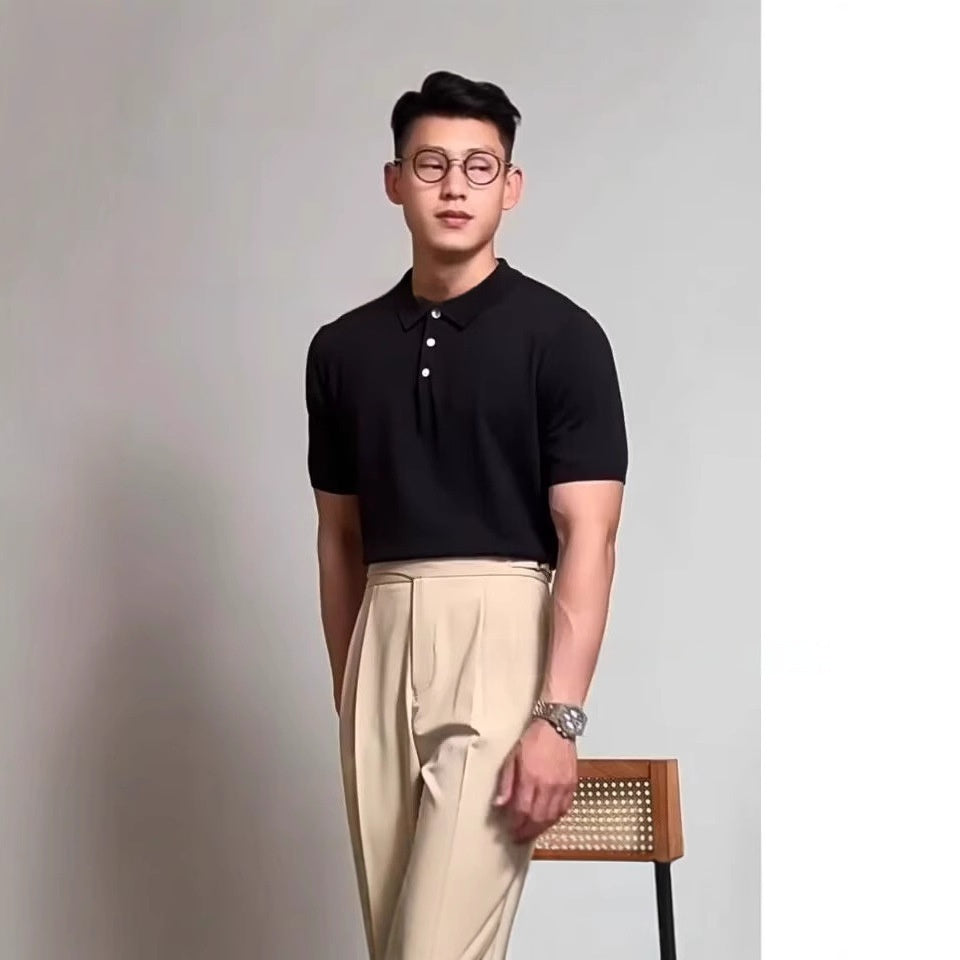 British Style Men's Leisure Commute Solid Color Trousers